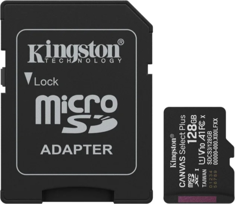 Карта памяти microSDXC Kingston Canvas Select Plus Gen3 SDCS3 (128Gb) - фото1 Карта памяти microSDXC Kingston Canvas Select Plus Gen3 SDCS3 (128Gb) - фото1