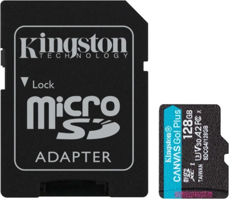 Карта памяти microSDXC Kingston Canvas Go Plus Gen4 SDCG4 (128Gb) - фото1 Карта памяти microSDXC Kingston Canvas Go Plus Gen4 SDCG4 (128Gb) - фото1