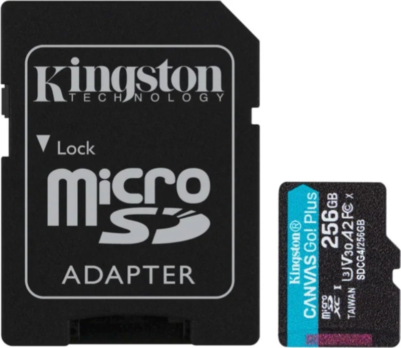 Карта памяти microSDXC Kingston Canvas Go Plus Gen4 SDCG4 (256Gb) - фото1 Карта памяти microSDXC Kingston Canvas Go Plus Gen4 SDCG4 (256Gb) - фото1