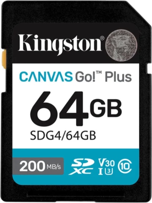 Карта памяти SDXC Kingston Canvas Go Plus Gen4 SDG4 (64Gb) - фото1