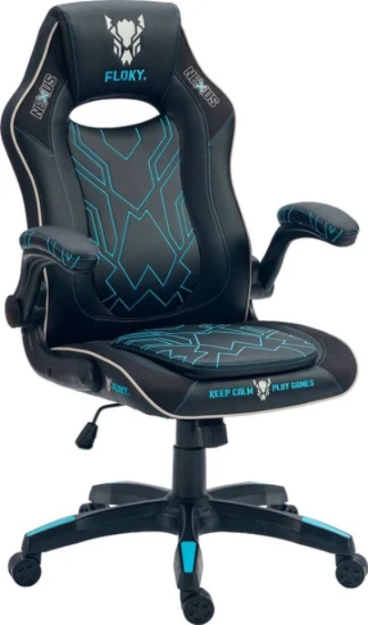 Кресло геймерcкое FLOKY NEXUS V2 (черный синий) - фото1