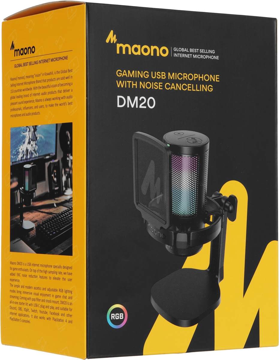 Микрофон Maono DGM20 (черный) фото-3 Микрофон Maono DGM20 (черный) фото-3
