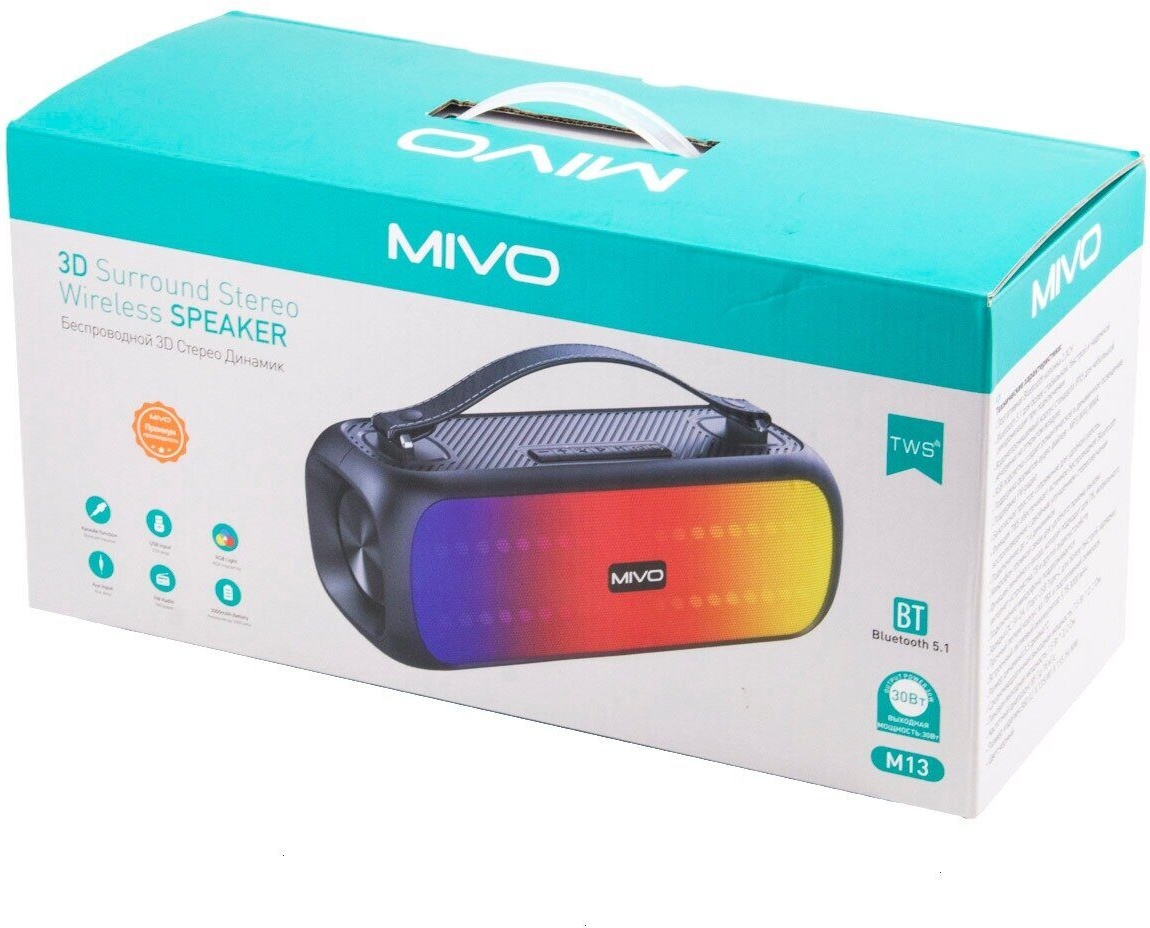 Портативная Bluetooth колонка Mivo M13 - фото2 Портативная Bluetooth колонка Mivo M13 - фото2