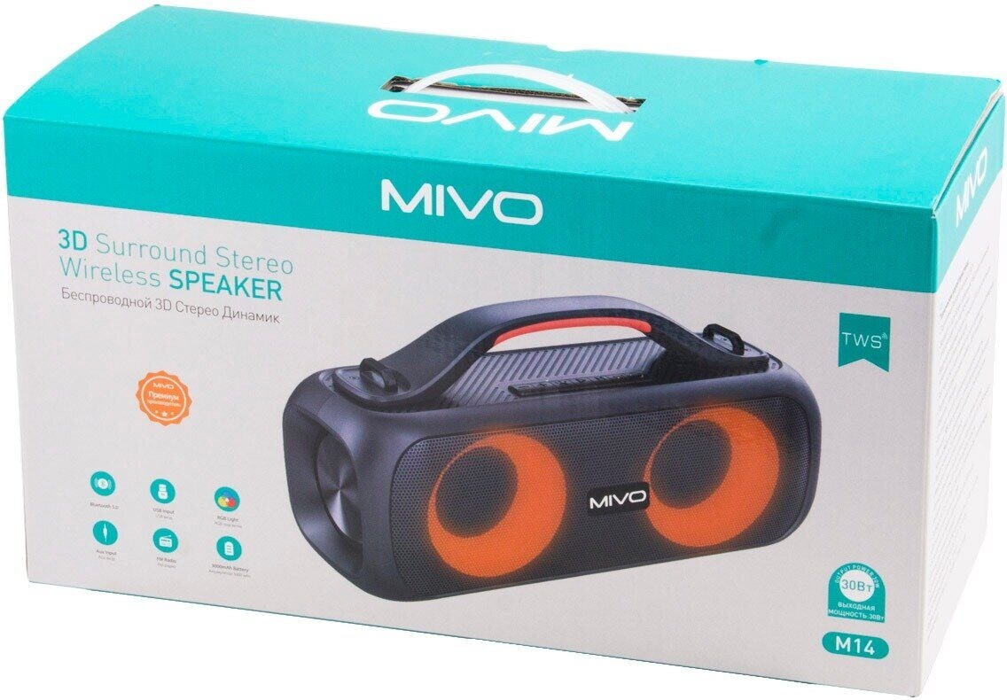 Портативная Bluetooth колонка Mivo M14 - фото2 Портативная Bluetooth колонка Mivo M14 - фото2