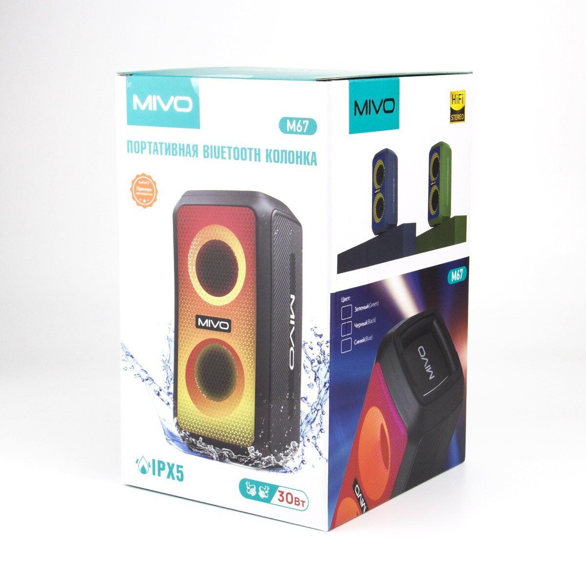 Портативная Bluetooth колонка Mivo M67 - фото2 Портативная Bluetooth колонка Mivo M67 - фото2