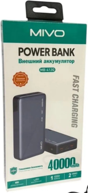 Внешний аккумулятор Mivo MB-412Q фото-3