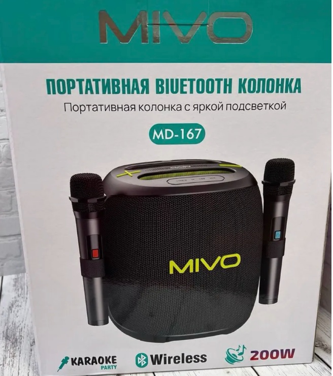Портативная Bluetooth колонка Mivo MD-167  с караоке фото-3