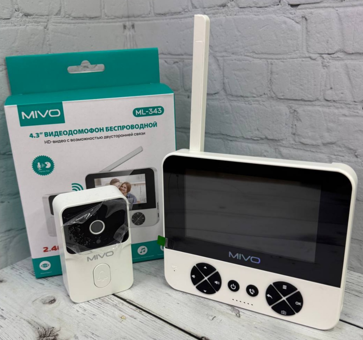 Беспроводной Wi-Fi видео-домофон Mivo ML-343 - фото2 Беспроводной Wi-Fi видео-домофон Mivo ML-343 - фото2