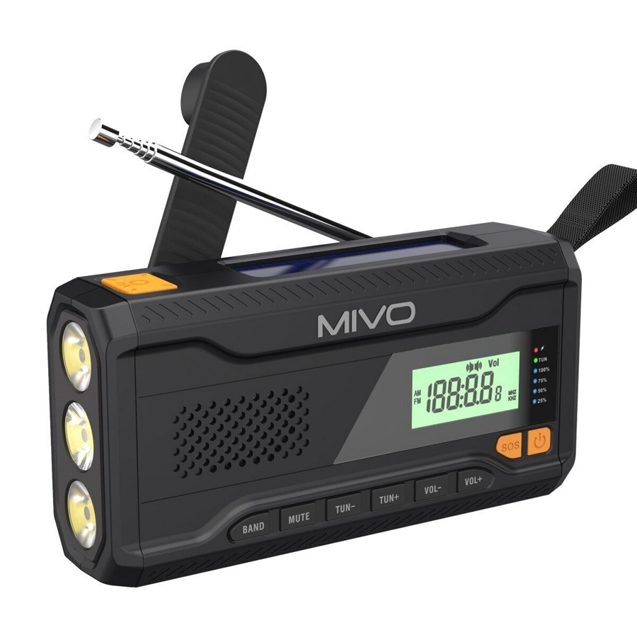 Многофункциональный автономный FM радио приемник с мощным фонариком Mivo MR-001 - фото1 Многофункциональный автономный FM радио приемник с мощным фонариком Mivo MR-001 - фото1
