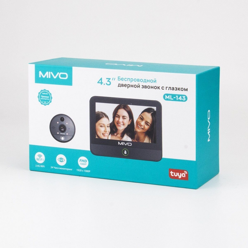 Беспроводной Wi-Fi дверной звонок с глазком Mivo ML-143 фото-3
