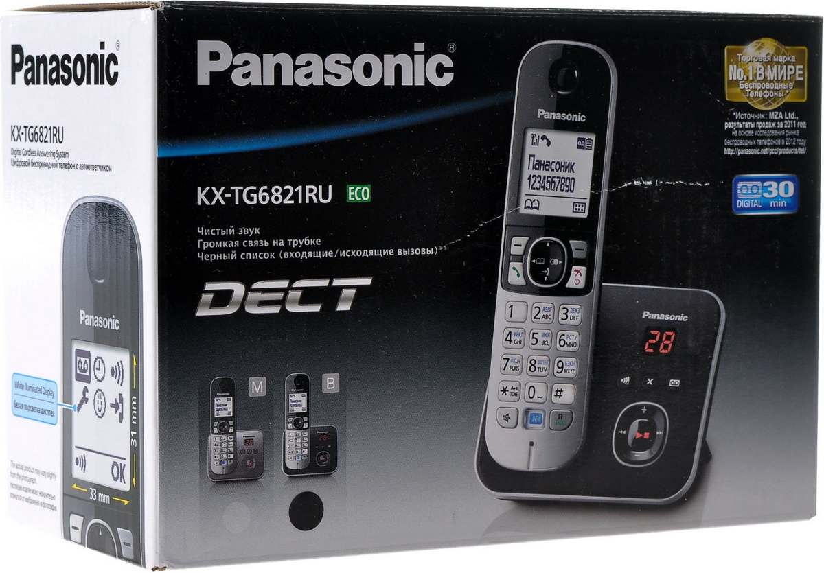 Радиотелефон Panasonic KX-TG6821RUB фото-3