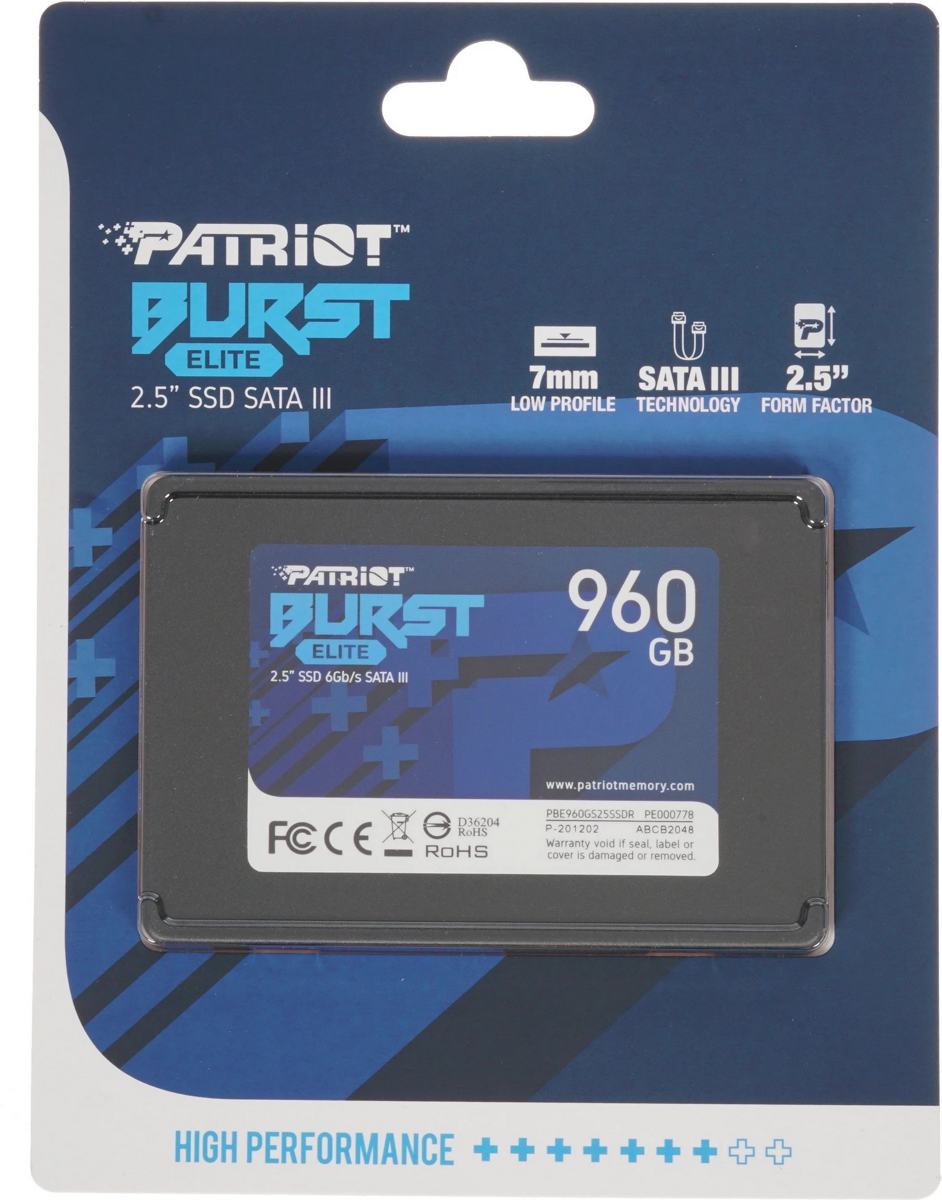 SSD диск Patriot Burst Elite (960Gb) фото-3 SSD диск Patriot Burst Elite (960Gb) фото-3