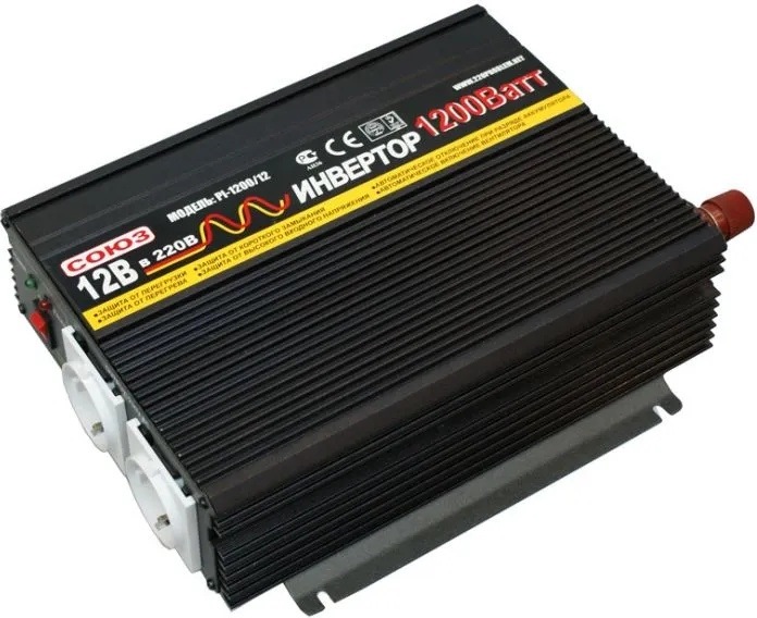 Инвертор СОЮЗ PI-1200W/12V - фото1 Инвертор СОЮЗ PI-1200W/12V - фото1