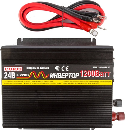 Инвертор СОЮЗ PI-1200W/24V - фото2 Инвертор СОЮЗ PI-1200W/24V - фото2