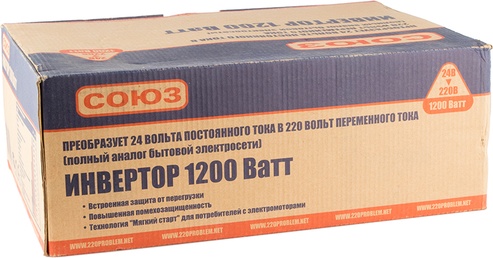 Инвертор СОЮЗ PI-1200W/24V фото-3 Инвертор СОЮЗ PI-1200W/24V фото-3