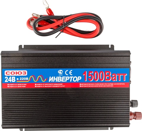 Инвертор СОЮЗ PI-1500W/24V - фото2 Инвертор СОЮЗ PI-1500W/24V - фото2