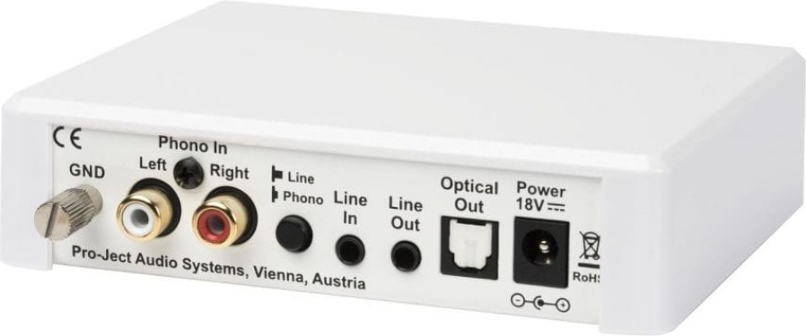 Фонокорректор Pro-Ject Phono Box E (белый) - фото2 Фонокорректор Pro-Ject Phono Box E (белый) - фото2