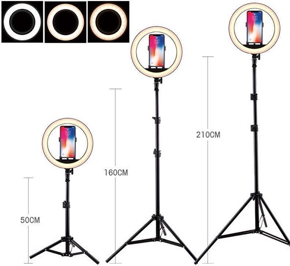 Кольцевая лампа светодиодная RGB MJ33  33см - фото1