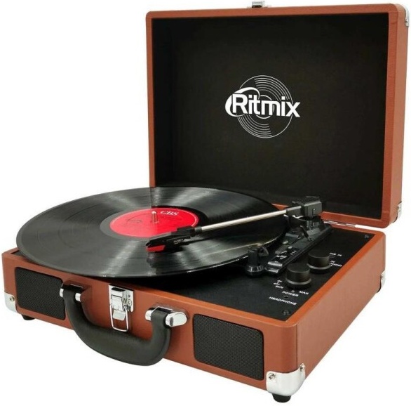 Виниловый проигрыватель Ritmix LP-160B (коричневый) - фото1 Виниловый проигрыватель Ritmix LP-160B (коричневый) - фото1