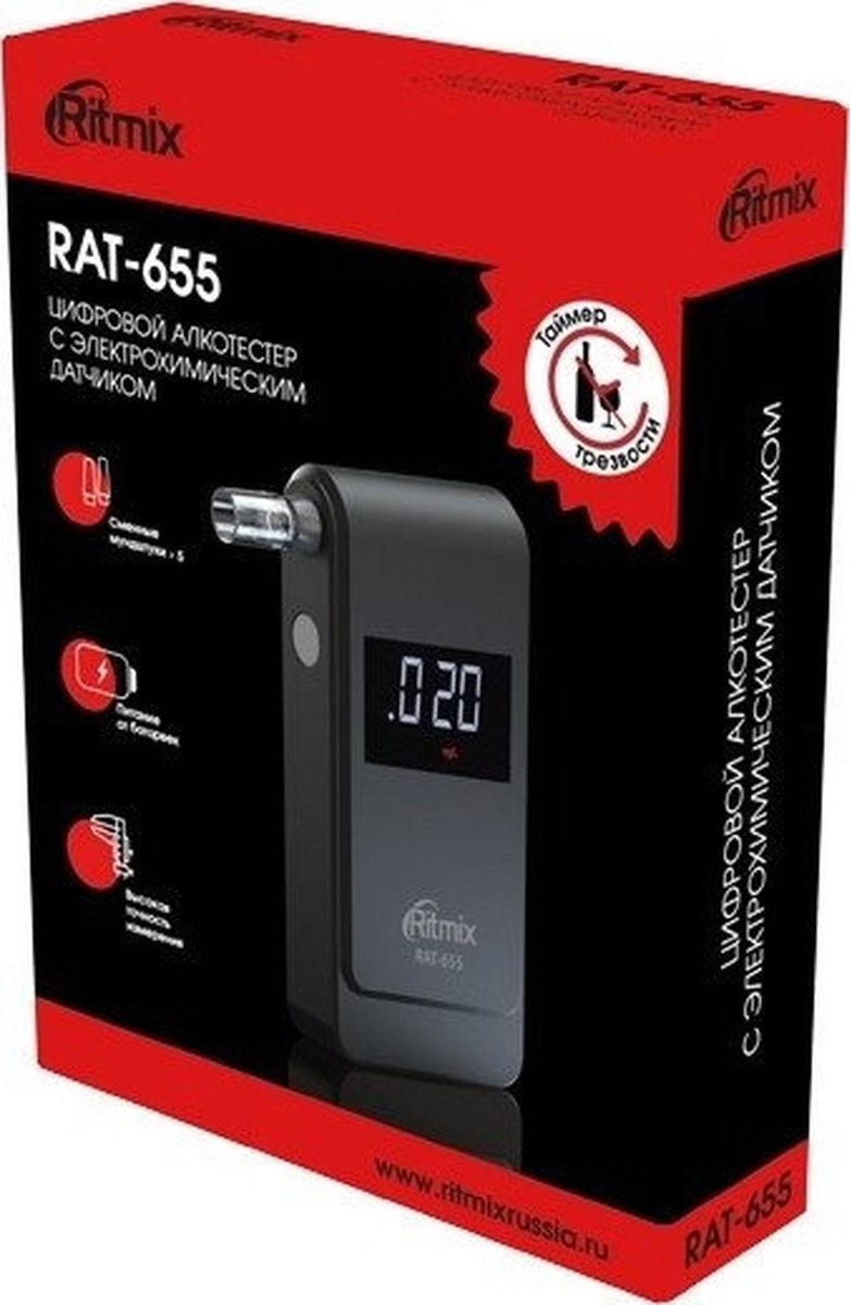 Алкотестер электрохимический Ritmix RAT-655 фото-3