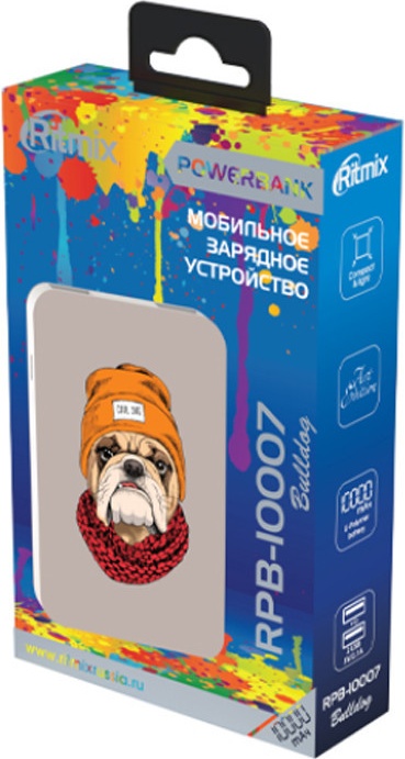 Внешний аккумулятор Ritmix RPB-10007 Buldog 10000мАч фото-3