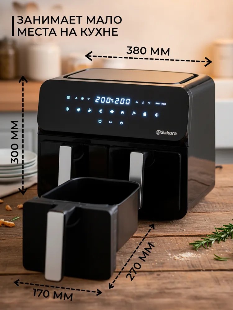 Аэрогриль Sakura SA-7687BK фото-3