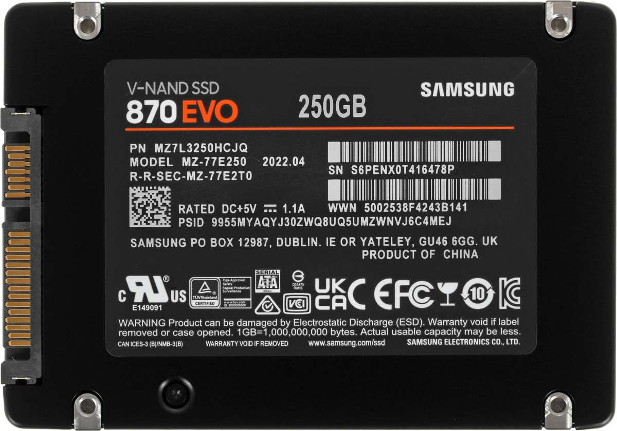 SSD диск Samsung 870 EVO (250Gb) - фото2
