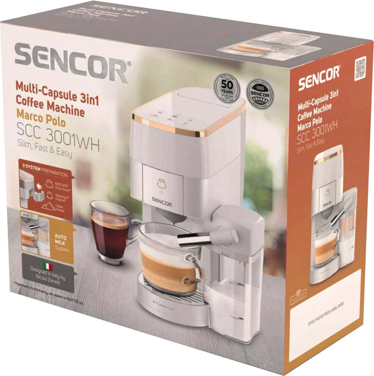 Кофемашина Sencor SCC 3001 WH фото-3