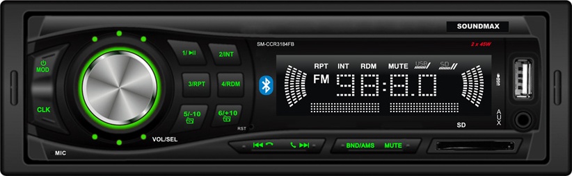 Автомагнитола Soundmax SM-CCR3184FB (черный) - фото1 Автомагнитола Soundmax SM-CCR3184FB (черный) - фото1