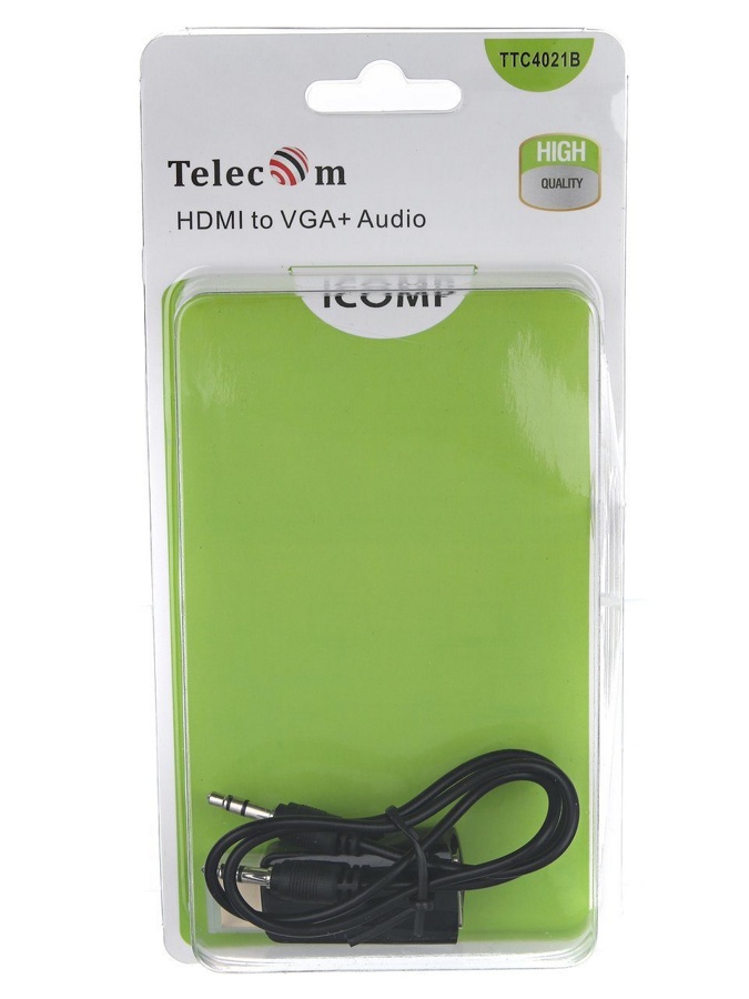 Кабель-переходник HDMI(M) - VGA(F)+аудио Telecom TTC4021B - фото2 Кабель-переходник HDMI(M) - VGA(F)+аудио Telecom TTC4021B - фото2