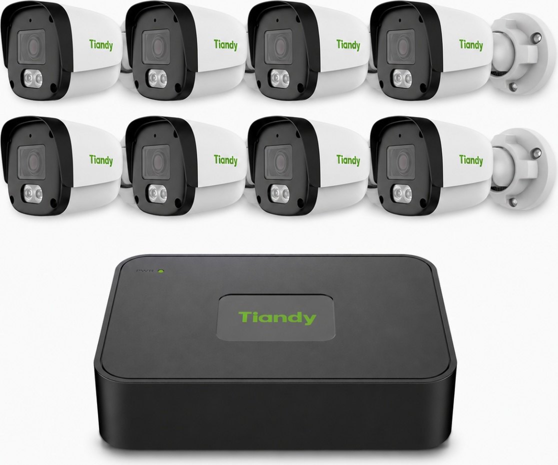 Комплект IP видеонаблюдения Tiandy на 8 камер 4Mp (уличный) - фото1 Комплект IP видеонаблюдения Tiandy на 8 камер 4Mp (уличный) - фото1