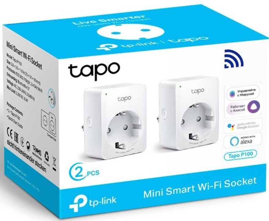 Умная розетка TP-Link Tapo P100 (2-pack) фото-3