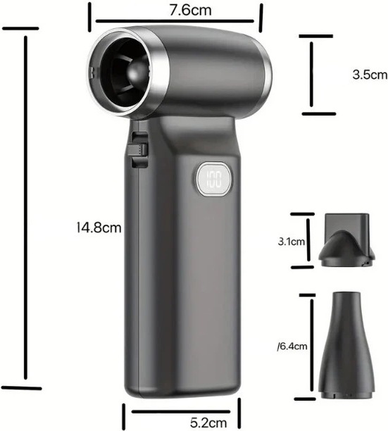 Сверхмощная Турбовоздуходувка - Турбовентилятор 110 000 Об/Мин с дисплеем - фото1