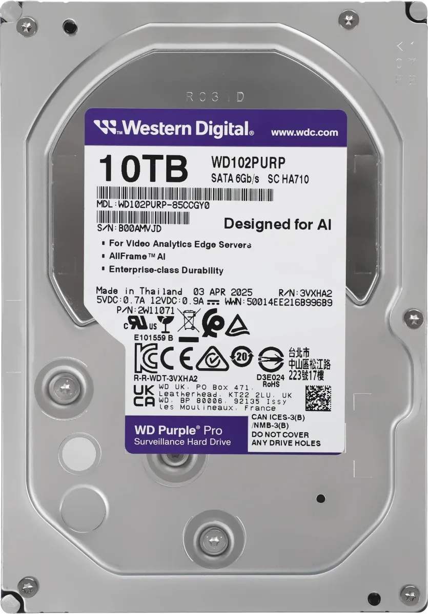 Жесткий диск WD Purple PRO102PURP 10Tb фото-3 Жесткий диск WD Purple PRO102PURP 10Tb фото-3