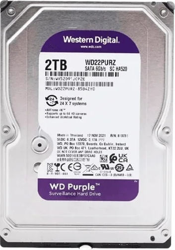 Жесткий диск WD Purple WD22PURZ 2Tb - фото2