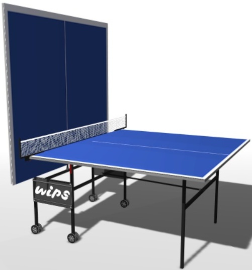 Теннисный стол всепогодный композитный на роликах WIPS Roller Outdoor Composite 61080 СТ-ВКР (синий) - фото2