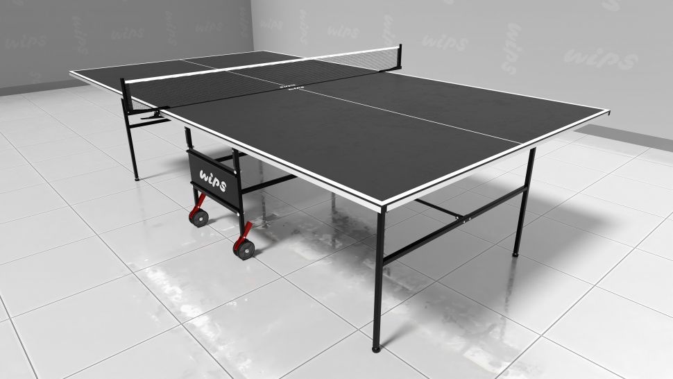 Стол теннисный всепогодный композитный WIPS Roller Outdoor Composite 61080 СТ-ВКР (графит) - фото1