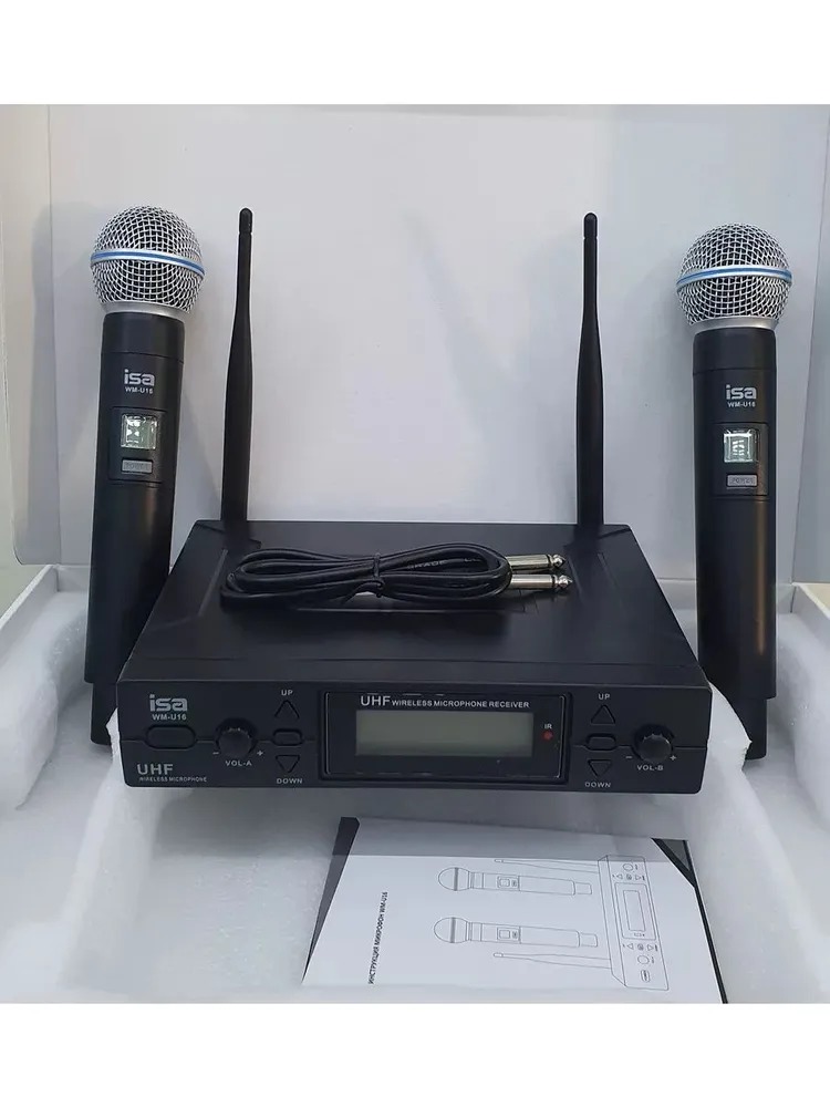 Комплект вокальных беспроводных микрофонов WM-U16 ISA с ресивером - фото1