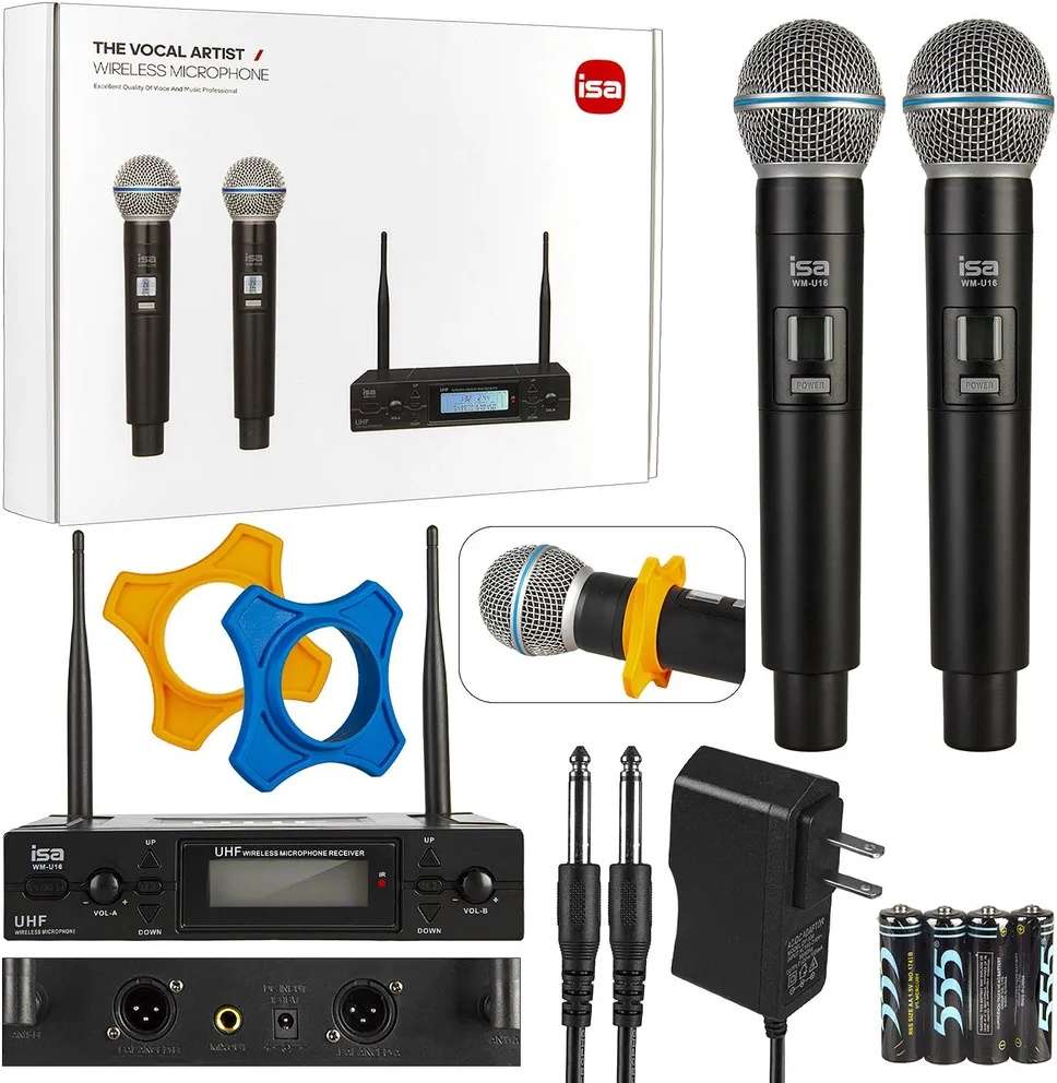 Комплект вокальных беспроводных микрофонов WM-U16 ISA с ресивером фото-3