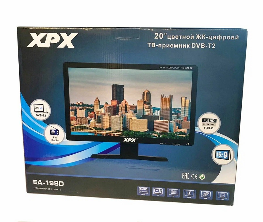 Портативный телевизор XPX EA-198D - фото1 Портативный телевизор XPX EA-198D - фото1