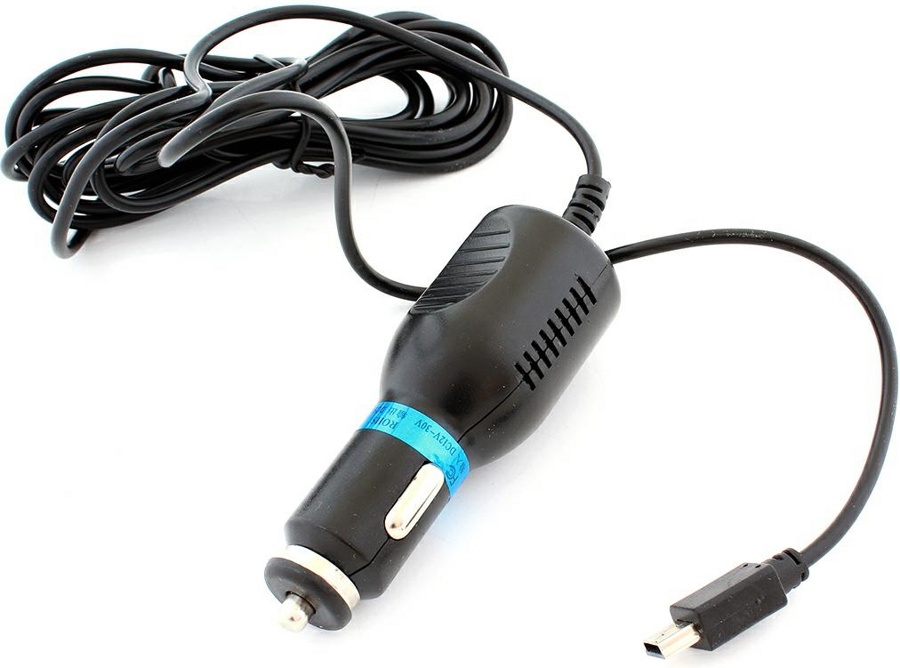 Автомобильное зарядное для навигаторов и видеорегистраторов mini USB 5V 2А (1 метр) - фото1 Автомобильное зарядное для навигаторов и видеорегистраторов mini USB 5V 2А (1 метр) - фото1