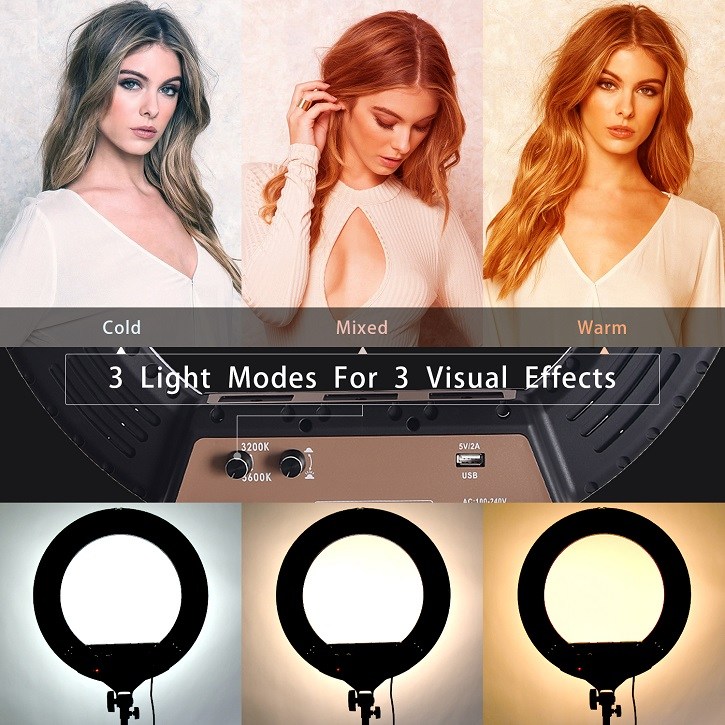 Профессиональная кольцевая лампа ZB-R18 LED Ring Light PRO 45см + Чехол - фото1 Профессиональная кольцевая лампа ZB-R18 LED Ring Light PRO 45см + Чехол - фото1