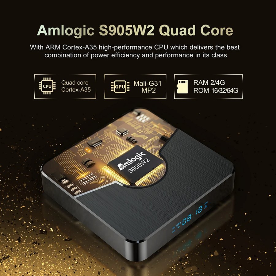 Смарт приставка X98 plus, Android 11, Amlogic S905W2 - фото2 Смарт приставка X98 plus, Android 11, Amlogic S905W2 - фото2